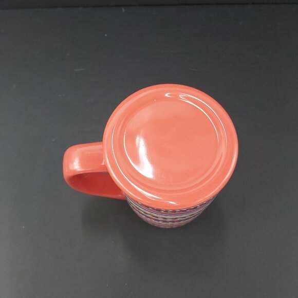 Davids Tea Cup Nordic Mug with Lid Cozy Sweater Design Coral Pink Base Colour - Picture 12 of 12